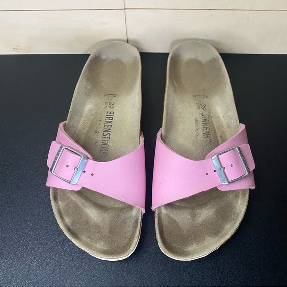 Birkenstock Madrid Sandals Pink Women's Size 8 Shoes EU39 Bikro-Flor Slides - Picture 7 of 10